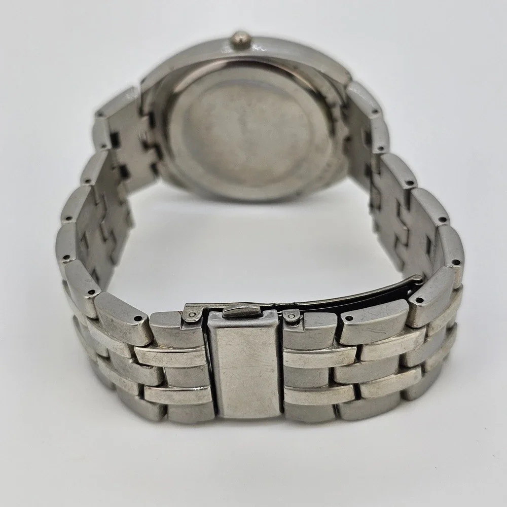 Fred Belay Men's Watch 37MM White‎ Dial Gray Bracelet Band 7.5